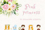Pink baby princess clipart, a Decorative Illustration by heyiamalice (Thumbnail 3 of 13)