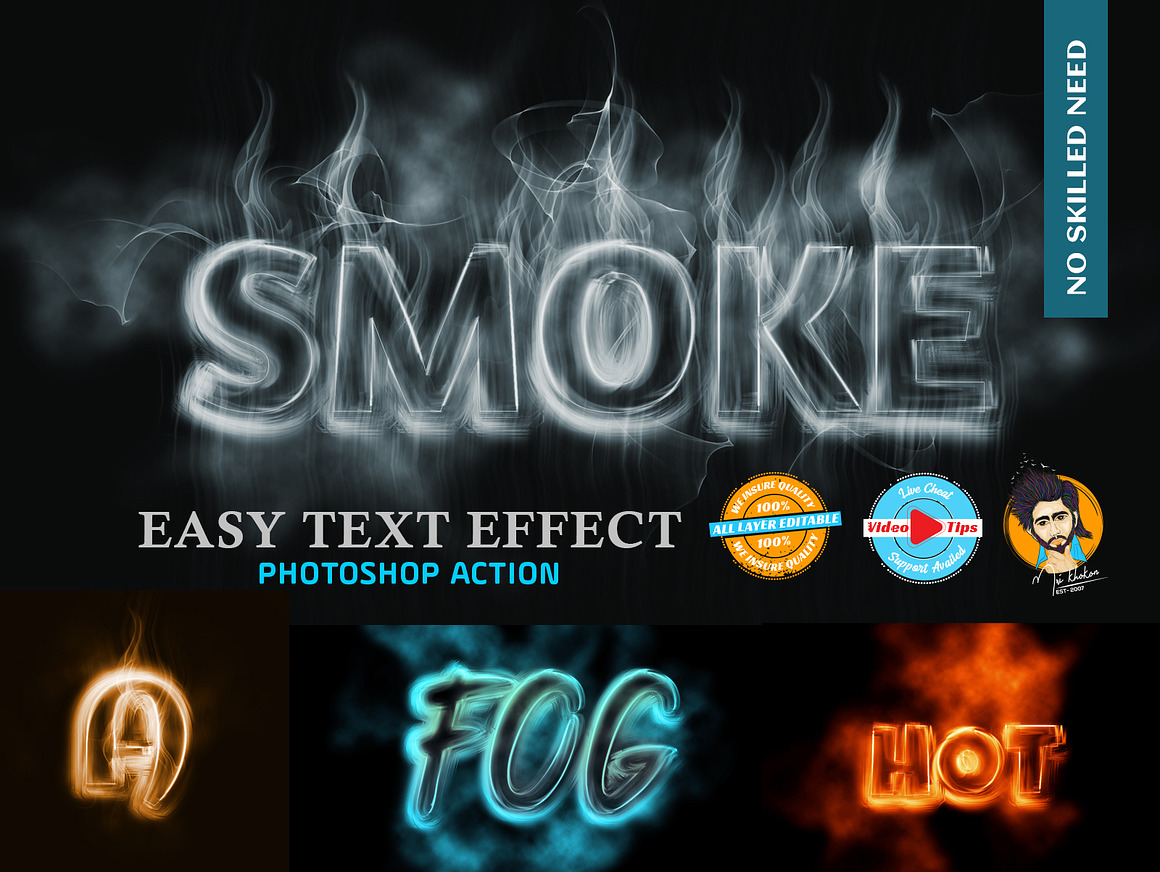 Smoke Text Effect Plugin, an Action Add-On by MRI STUDIO (Photo 1 of 15)