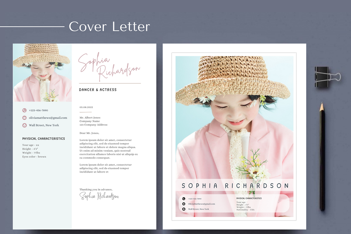 Child Actor Resume Template CANVA, a Resume Template by Climbwithelevator (Photo 4 of 6)