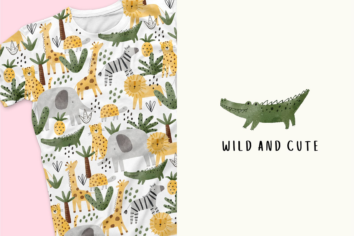 Watercolor Safari Animals, an Animal Illustration by Cute And Wild (Photo 4 of 7)