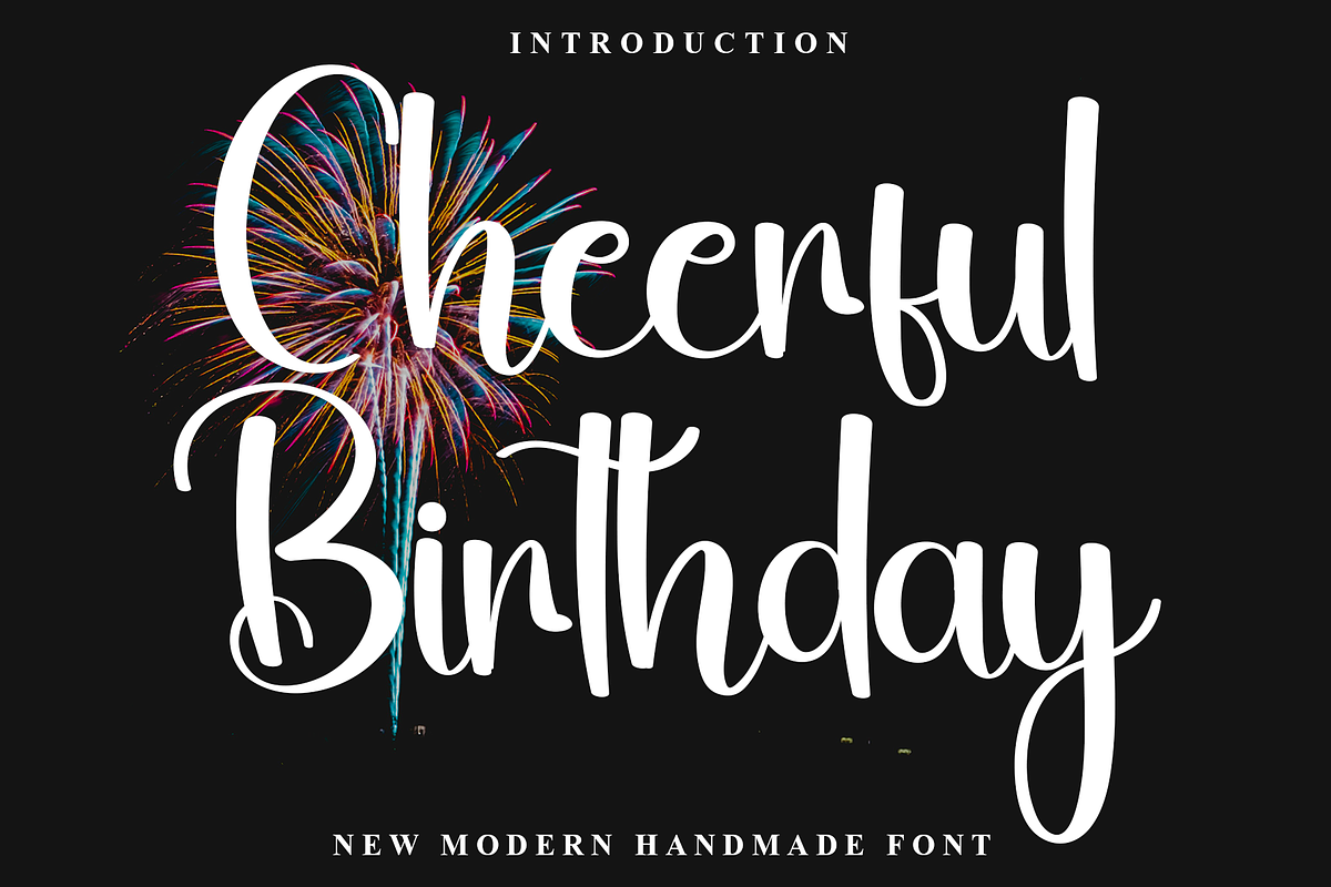 Cheerful Birthday, a Handwritten Font by InermediaSTUDIO (Photo 1 of 7)
