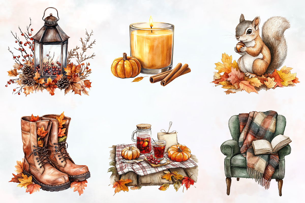 Autumn Sublimation Clipart, a Seasonal Illustration by RobertsArt (Photo 5 of 7)
