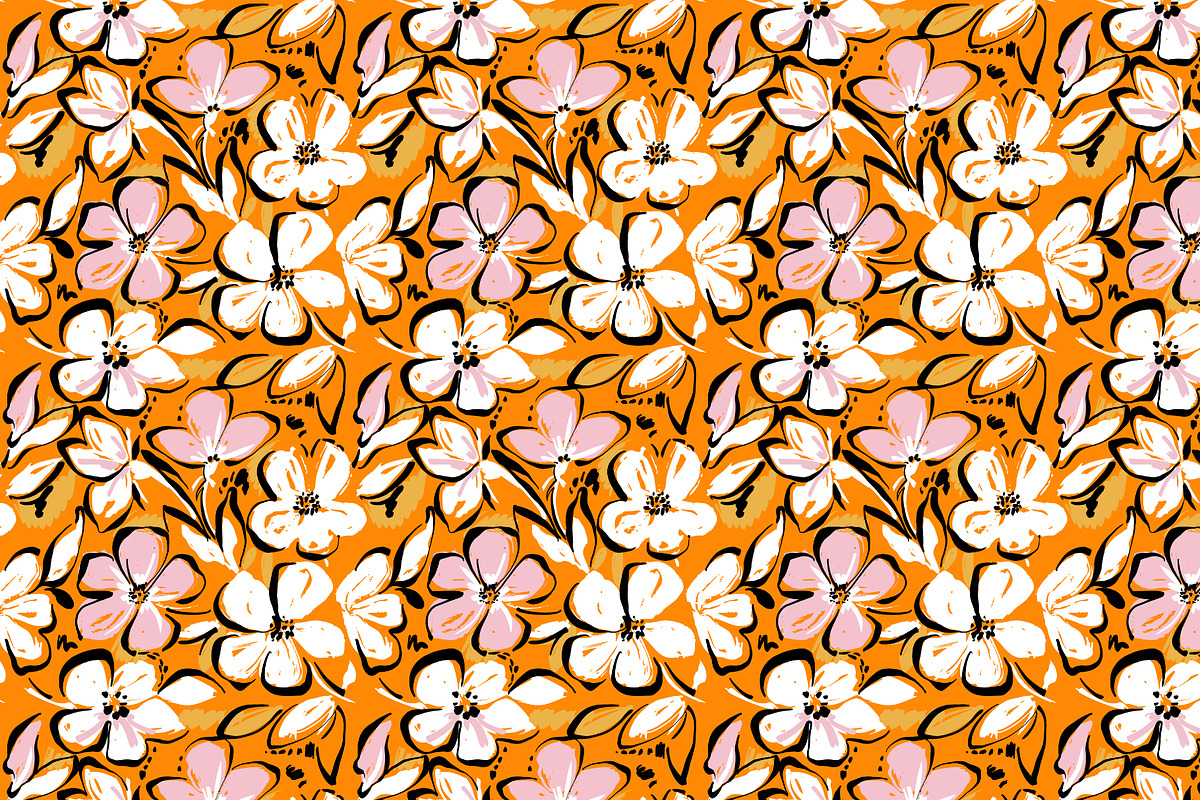 Brush dance. Pattern & elements, a Pattern Graphic by Tilling (Photo 2 of 5)