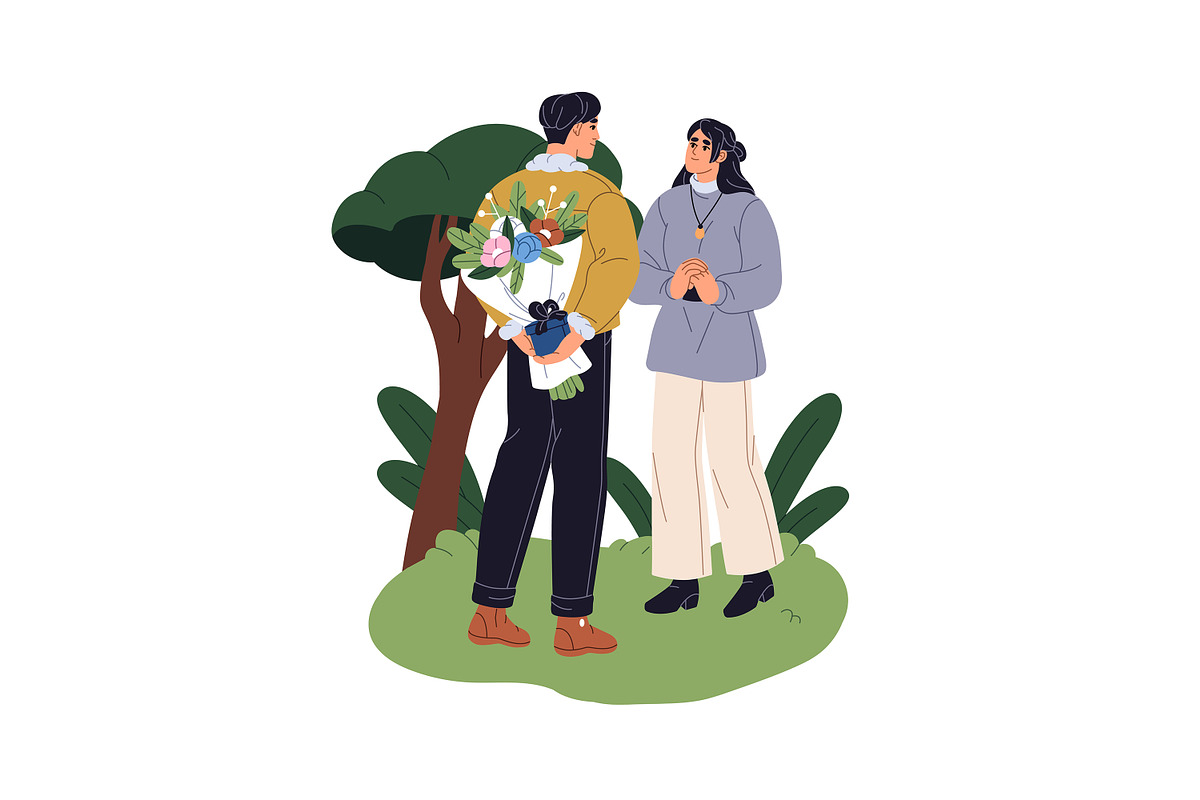 People exchange gifts, presents set, a Person Illustration by PaperTrident (Photo 5 of 7)