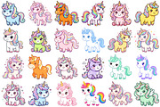 Cute Unicorn Clipart, an Animal Illustration by Forhadx5 (Thumbnail 4 of 9)