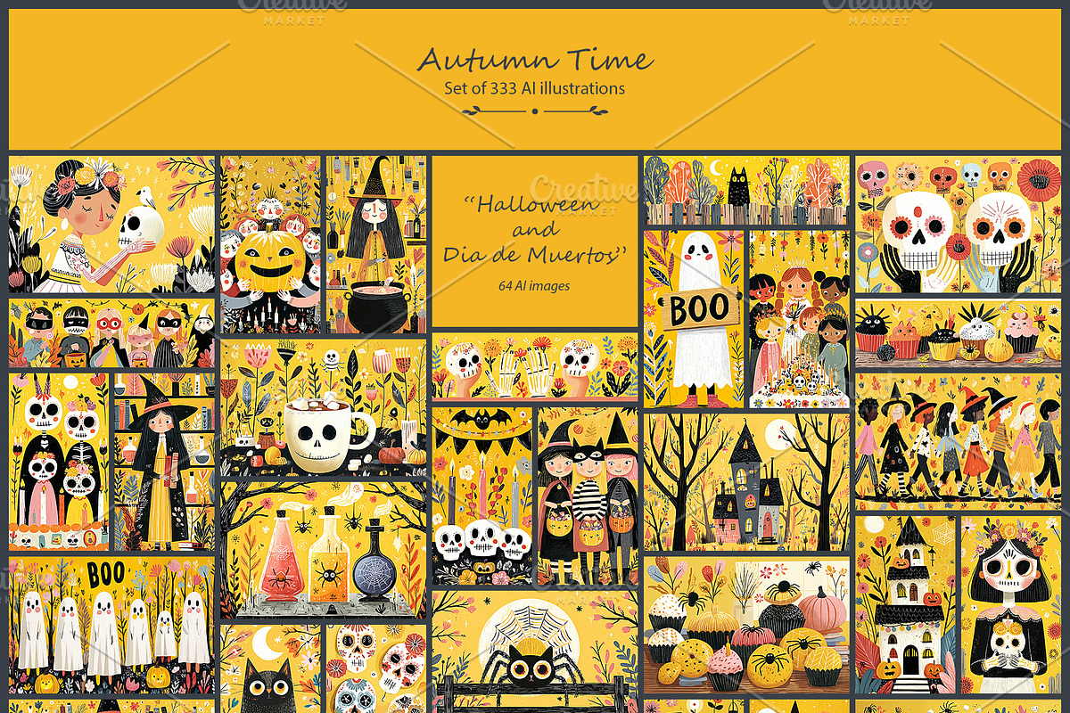 Autumn Time 2- 333 AI illustrations, a Seasonal Illustration by Pundateam (Photo 10 of 12)