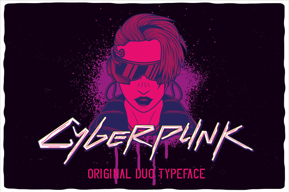Cyberpunk Font Duo, a Symbol Font by VozzyStock (Photo 1 of 9)