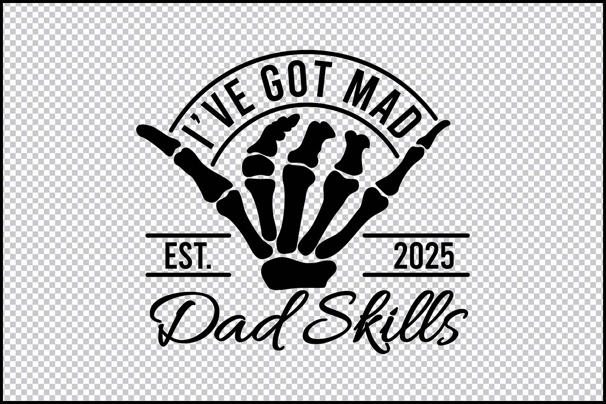 Mad Dad Skills Skeleton Hand SVG, an Object Graphic by BeeCraftR (Photo 4 of 5)