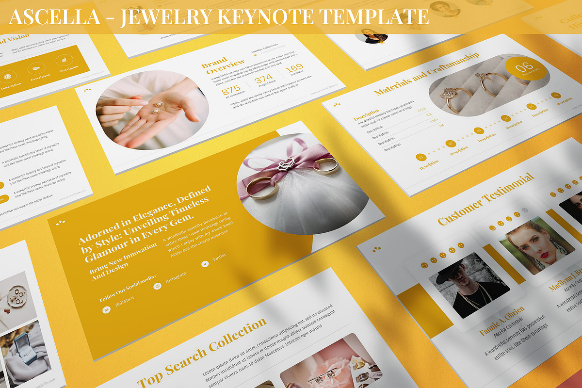 Ascella - Jewelry Keynote Template, a Presentation Template by SlideFactory (Photo 1 of 4)