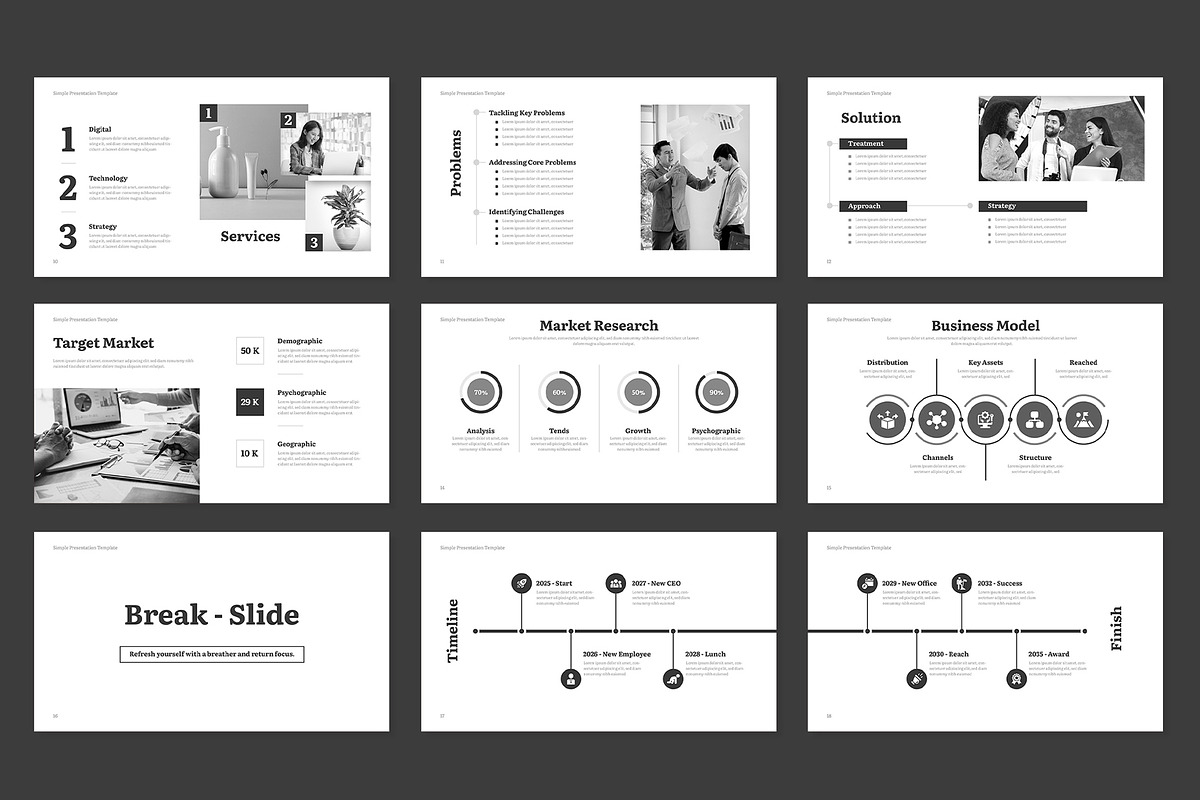 Simple & Minimal Business PowerPoint, a Presentation Template by Mighty-Slide (Photo 3 of 5)