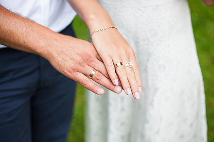 beautiful hands newlyweds display their wedding rings., a Person Photo by Artsaba Family