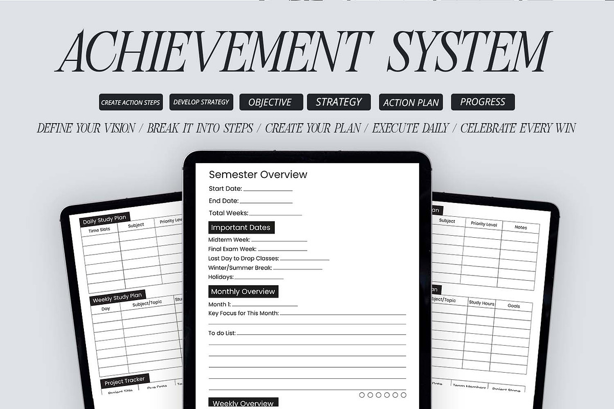 College Semester Planner Template preview 6