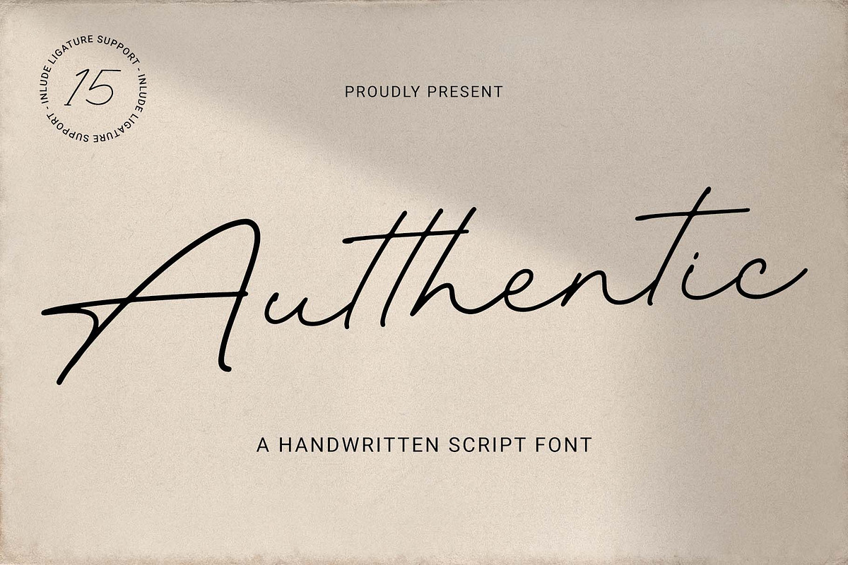 Autthentic – Handwritten Script Font, a Script Font by kangfont Studio (Photo 2 of 11)