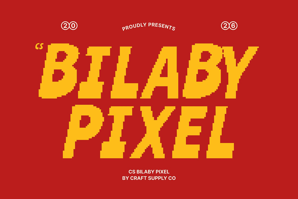 CS Bilaby Pixel, a Sans Serif Font by Craft Supply Co. (Photo 1 of 8)