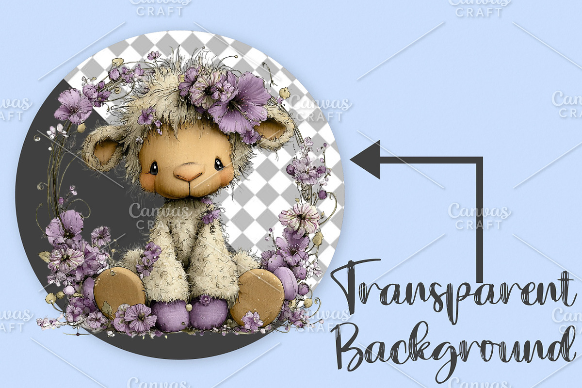 Whimsical Easter Animals Clipart PNG, an Illustration by Canvas Craft (Photo 2 of 7)
