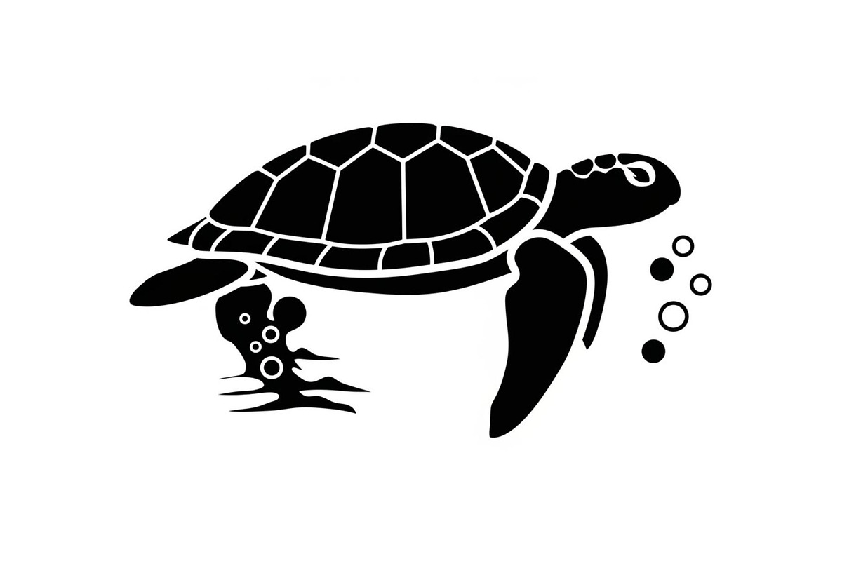 50 Sea Turtle Vector Silhouette Bund, an Illustration by jahid234 (Photo 41 of 51)