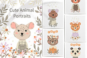 Animal babies cute illustrations, an Animal Illustration by OxanaTally (Thumbnail 1 of 13)