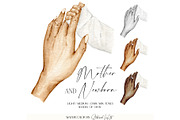 Mother and Newborn | Holding Hands, an Illustration by EkaterinaViArt (Thumbnail 1 of 5)