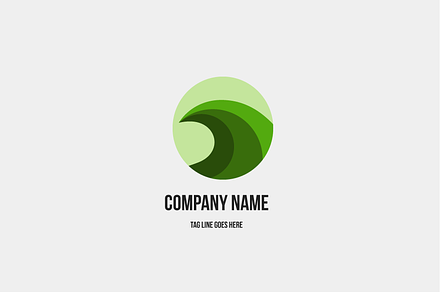 Circle Wave Logo Design Template