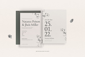 Floral Wedding Invitation Suite