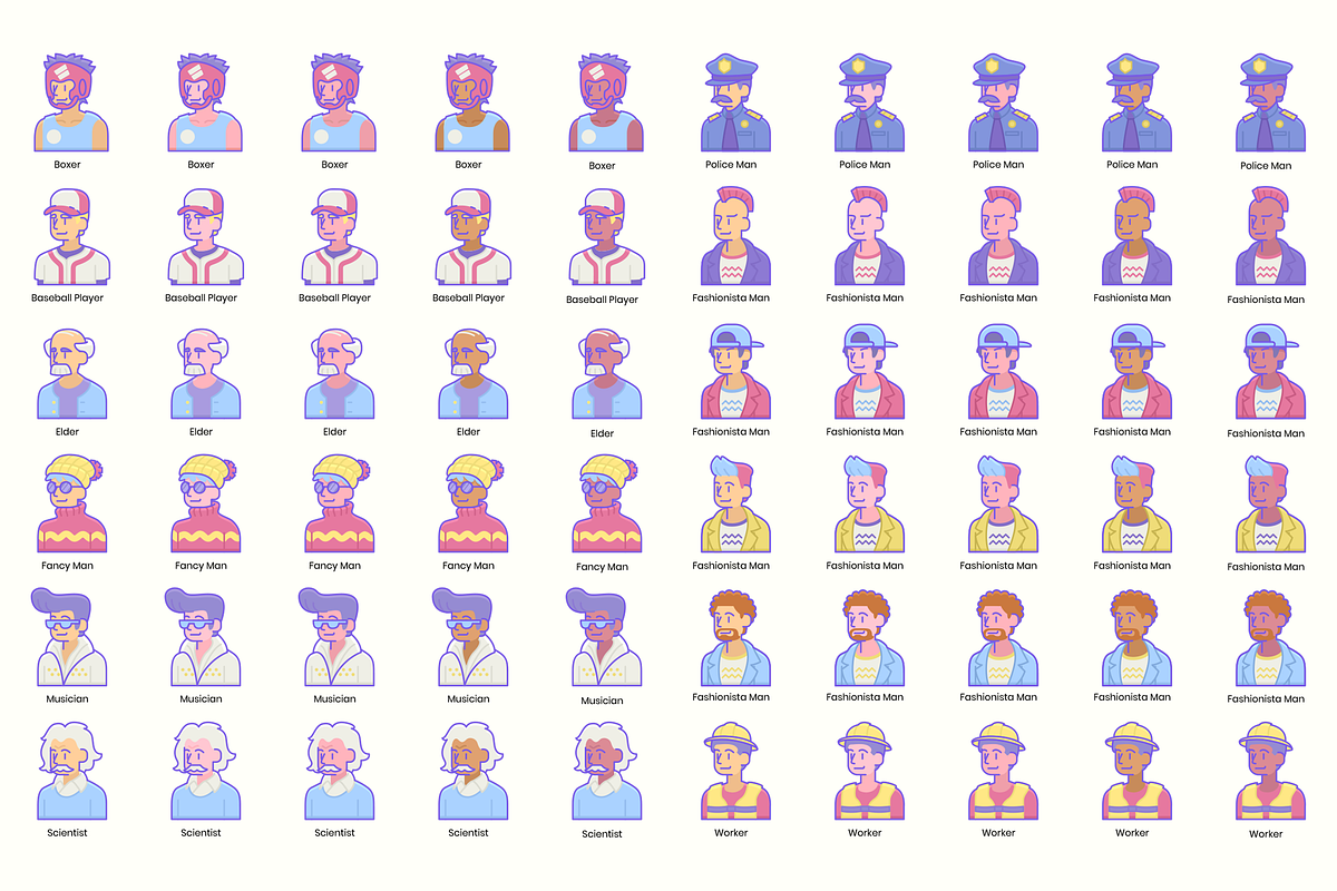 795 Diversity Avatars, an Outline Icon by Flat Icons (Photo 14 of 15)