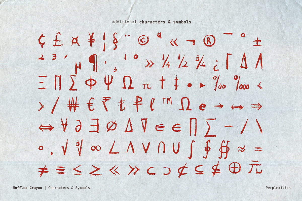 Muffled Crayon Handwritten Font, a Handwritten Font by Perplexitics (Photo 8 of 8)