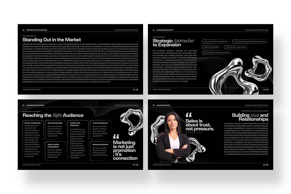 Black Dark Presentation Template, a Presentation Template by BrandPacks (Photo 5 of 7)
