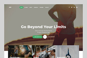 AiM - Fitness Landing Page