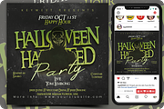 Halloween Haunted Party Flyer, a Flyer Template by regalDRAW (Thumbnail 1 of 3)