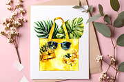 Watercolor Summer Vibe Clipart, an Illustration by SinaCreation (Thumbnail 8 of 9)