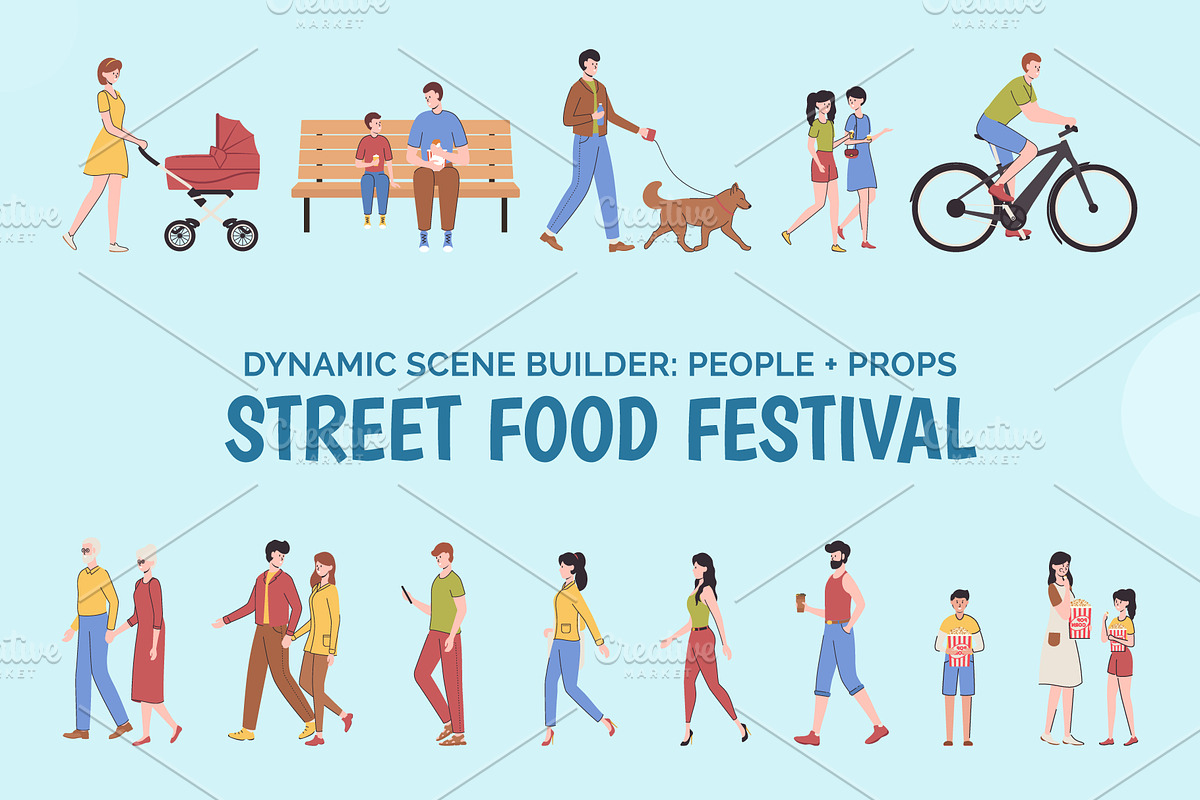Street Food Festival Illustration, an Object Graphic by 35lab (Photo 2 of 9)