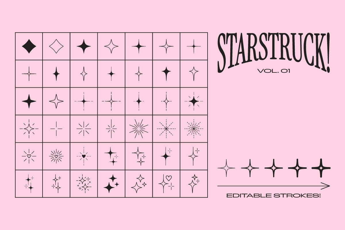 Starstruck! Vector Stars + Sparkles, a Graphic by Lucy Jenn (Photo 2 of 8)