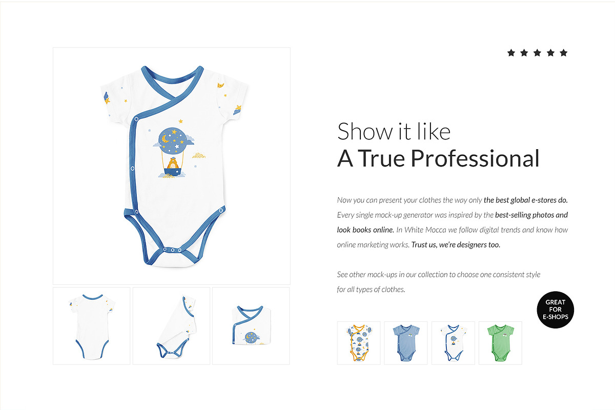 20x Baby Onesies BUNDLE Mock-up Sets, a Books & Magazine Mockup by BlackMocca (Photo 9 of 28)