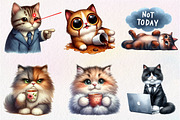 Funny Meme Cats Sublimation Clipart, an Illustration by CreationArt (Thumbnail 2 of 5)