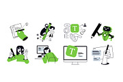 Content Writing, a Person Illustration by PureSolution (Thumbnail 5 of 6)