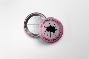 Pin Badge Mockup