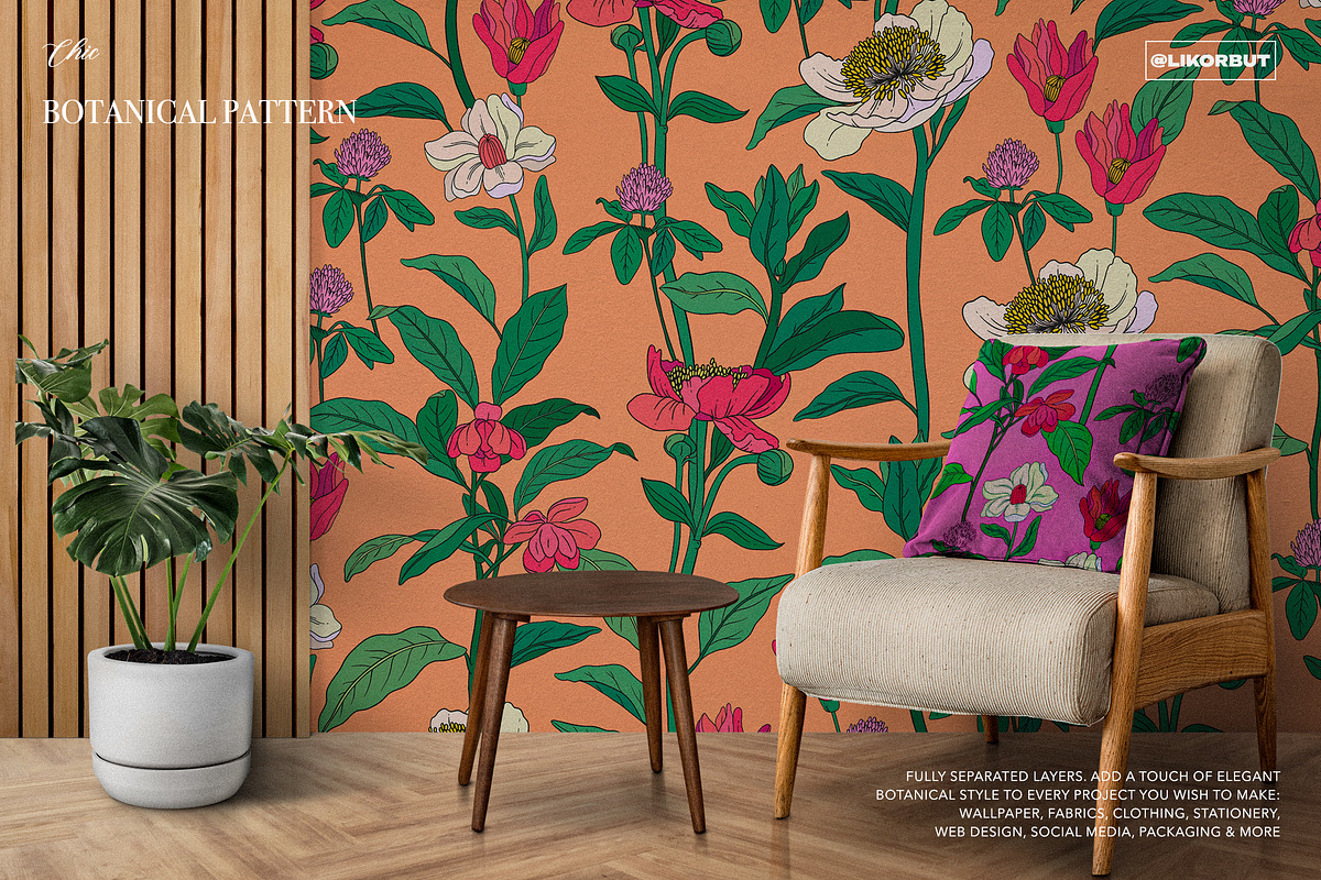 Rustle Botanical Pattern and Motifs, a Pattern Graphic by likorbut (Photo 11 of 12)