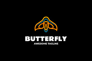 Butterfly Line Art Logo, a Branding & Logo Template by Artnivora.Std