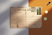 Vintage Postcard with Postage Stamps, an Advertising Mockup by Custom Scene (Thumbnail 6 of 11)