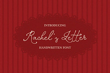 Rachel's Letter Font