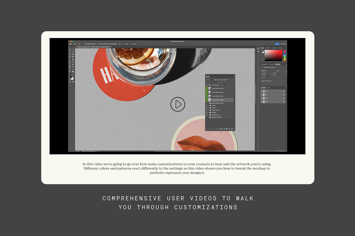 Coaster Scene Mockup, a Cups & Container Mockup by mockstar (Photo 6 of 7)