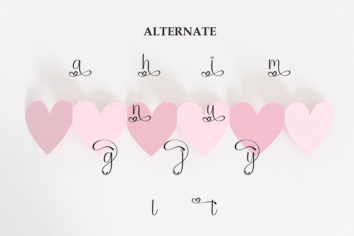 Beauty Heart | Script Font, a Handwritten Font by Scratchones (Photo 8 of 9)