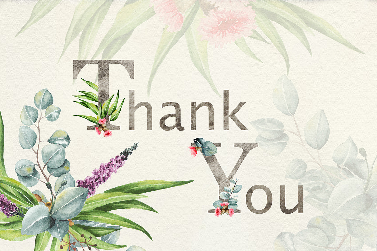 Eucalyptus Collection+Letter, a Decorative Illustration by Astarte_design (Photo 11 of 11)