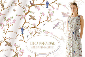 Bird Paradise Chinoiserie Seamless