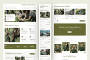 Nature Conservation Landing Page, an UI Kit Template by peterdraw (Thumbnail 3 of 3)