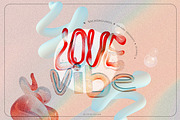 Love Vibes Gradients 3D Shapes, an Object Graphic by Cat In Colour (Thumbnail 1 of 18)