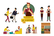 People character and coffee, a Food Illustration by Smiley Creative (Thumbnail 1 of 5)