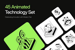 45 Animated Technology Illustrations, a Technology Illustration by Vectors Market
