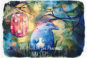 Baby Steps: Procreate Watercolor Set, a Brush Add-On by BooStudio (Thumbnail 1 of 10)