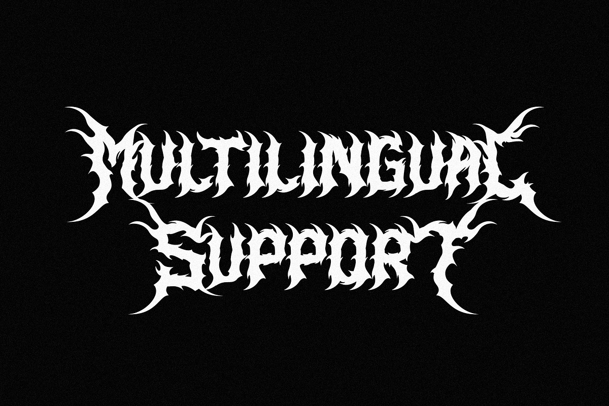 Murder Brack - Death Metal Font, a Blackletter Font by Multype Studio (Photo 9 of 11)